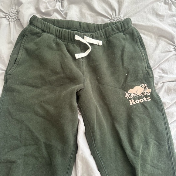 Roots Other - Roots Kids Olive Joggers with White Accents